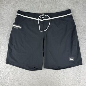 Quiksilver Men's Dry Flight Black Swim Trunks Size 40 Boardshorts